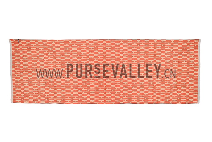 Hermes Horse Head Print Scarf Orange 621787