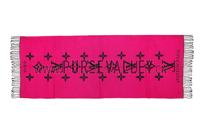 Louis Vuitton Big Monogram Black Pink Scarf 621747