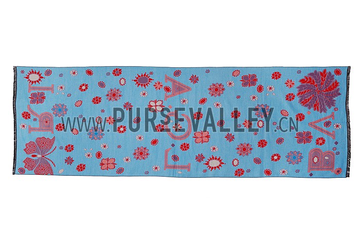 Bvlgari Blooming Flowers Red Scarf 621784