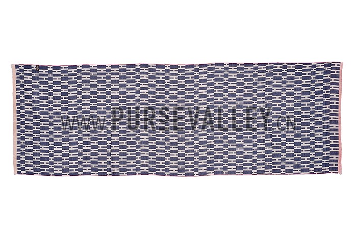 Hermes Horse Head Print Scarf Dark Blue 621789