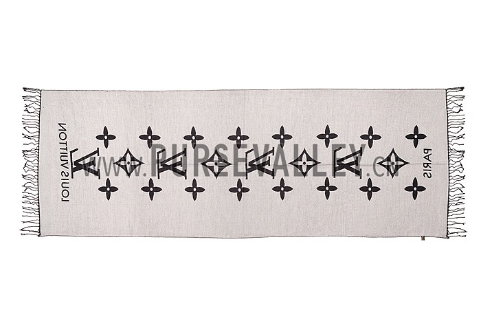 Louis Vuitton Big Monogram Black White Scarf 621746