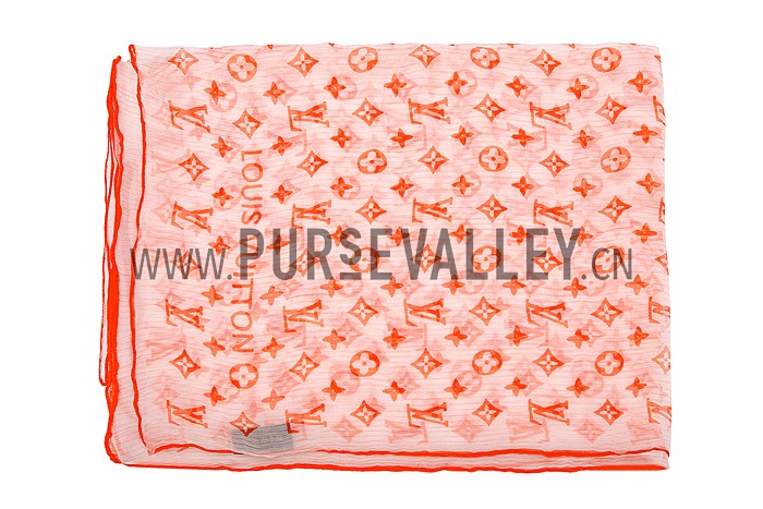 Louis Vuitton Monogram Classic Scarf Red 621814