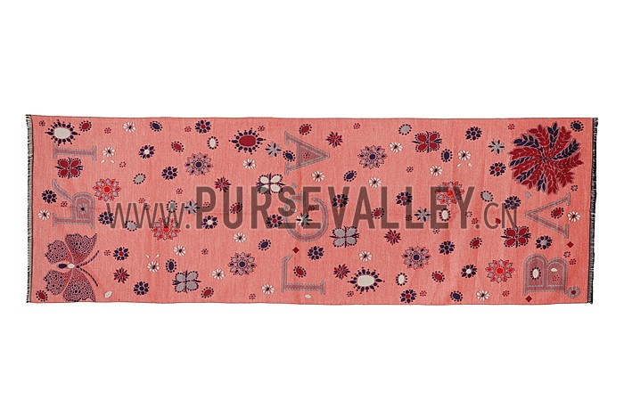Bvlgari Blooming Flowers Dark Blue Scarf 621782