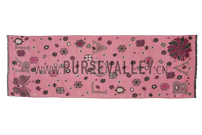 Bvlgari Blooming Flowers Dark Green Scarf 621783