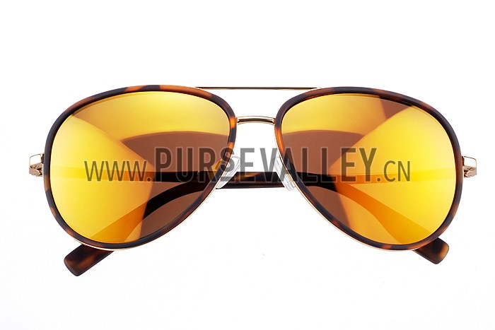 Hugo Boss Aviator Gold Frame Yellow Lens Sunglasses 307879