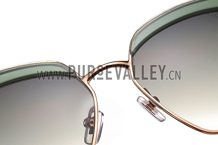 Miu Miu Square Double Frames Light Green Sunglasses 307892