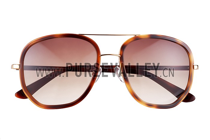 Tom Ford Cyrille Aviator Brown Frame Sunglasses 307899