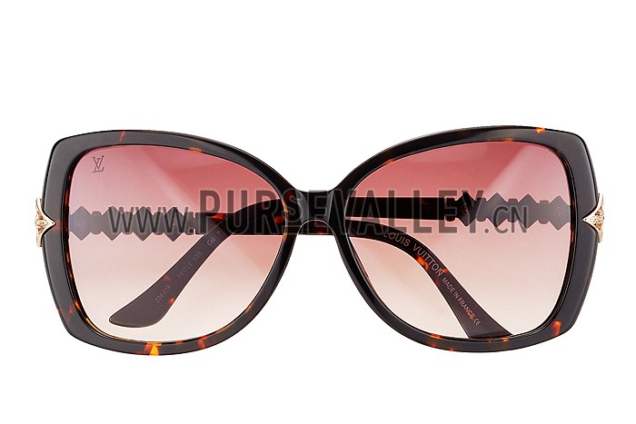 Louis Vuitton Petal Motif Tortoise Frame Sunglasses 308114