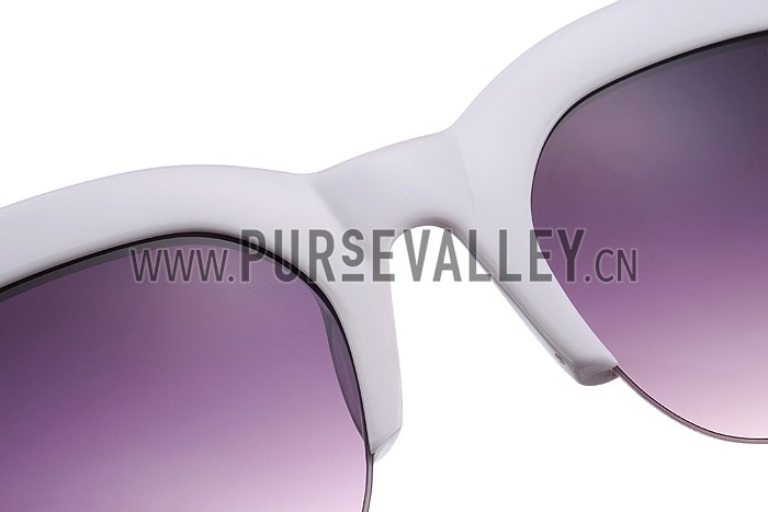 Miu Miu Square White Frames Sunglasses 307882