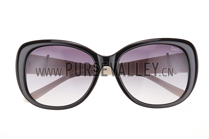 Dolce and Gabbana White With Silver Roses Sunglasses 308028