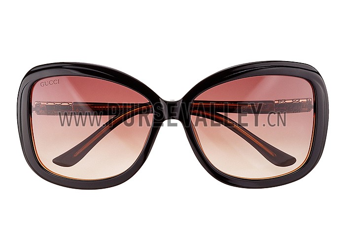 Gucci Guccissima Pattern Brown Frame Sunglasses 308083