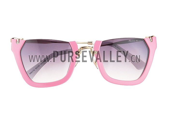 Miu Miu Cut Off Cat-Eye Pink Sunglasses 308038