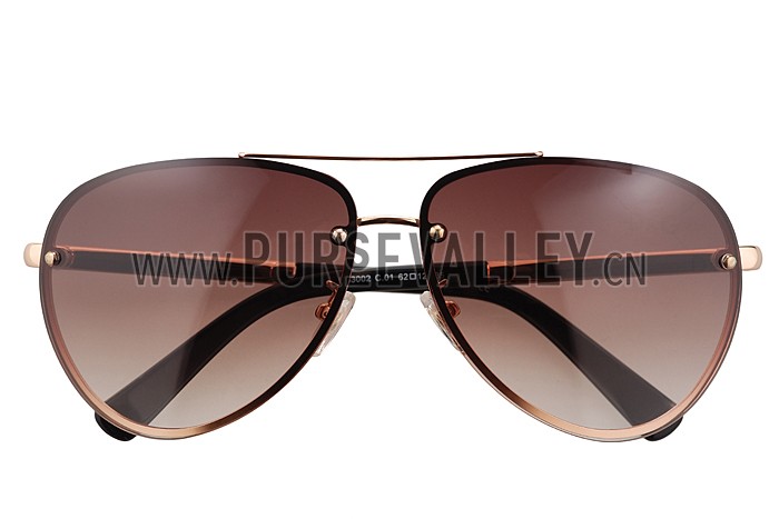 Dolce and Gabbana Pilot Gold Frame Sunglasses 308194