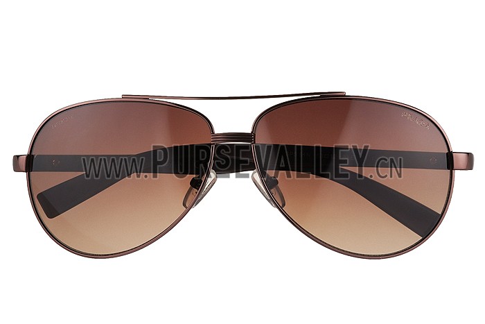 Prada Linea Rossa Brown Frame Brown Lenses Sunglasses 308154