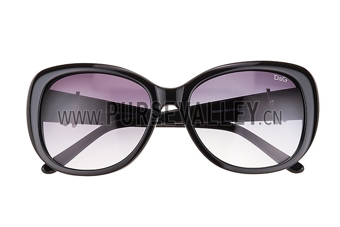 Dolce and Gabbana Black With Silver Roses Sunglasses 308025