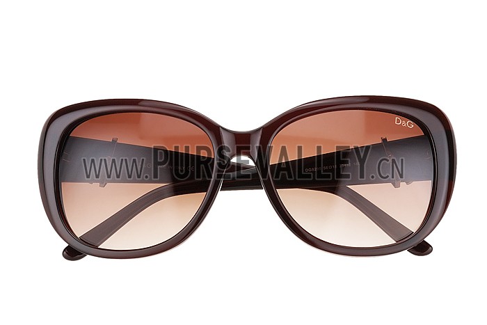 Dolce and Gabbana Brown With Silver Roses Sunglasses 308026