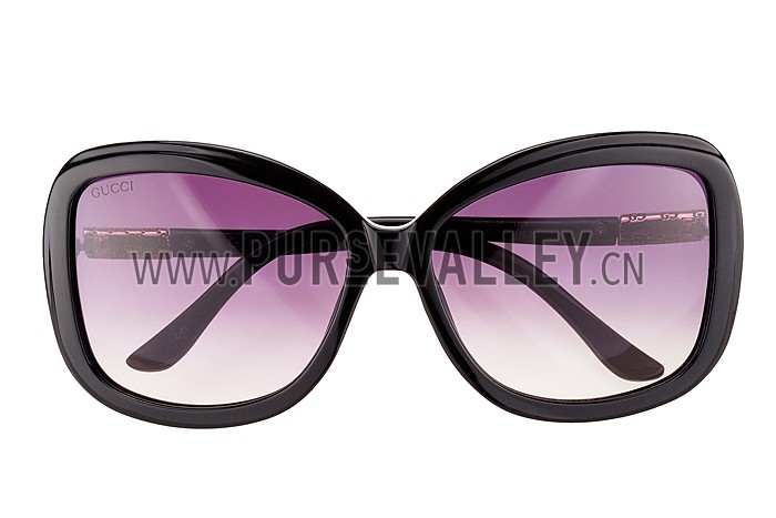 Gucci Guccissima Pattern Black Frame Sunglasses 308081