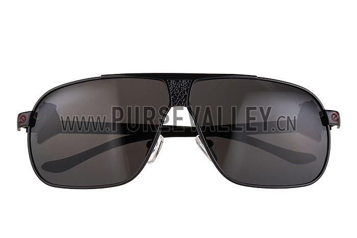 Cartier Screw And Panthere Decor Black Frames Black Lenses Sunglasses 308134