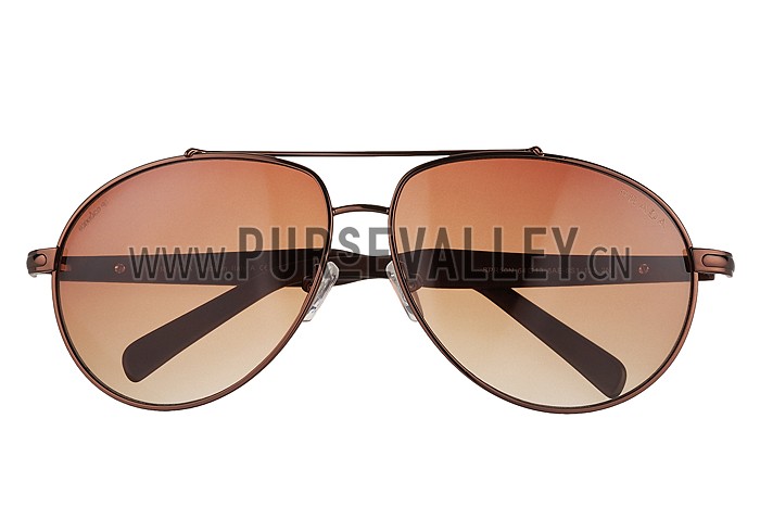 Prada Aviator Brown Frame Brown Sunglasses 308150