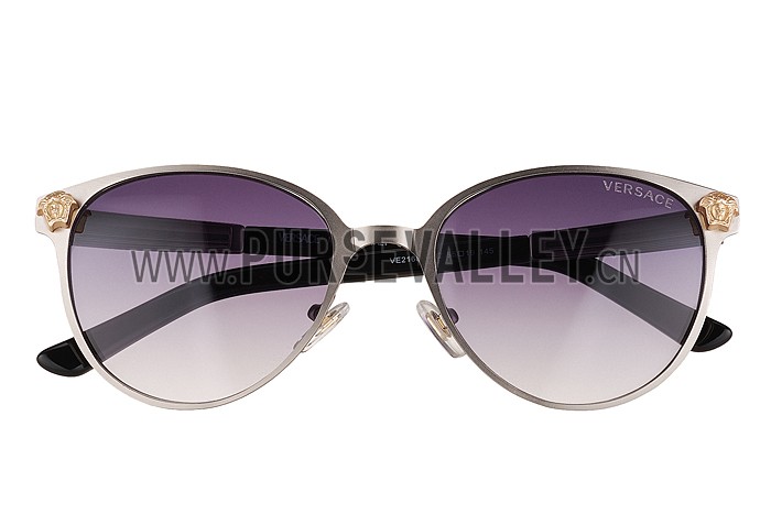 Versace Medusa Silver Frame Grey Lenses Sunglasses 308183