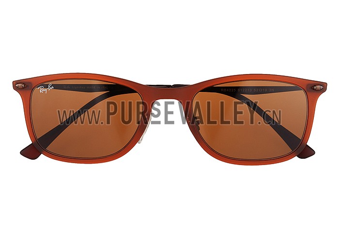 Ray Ban New Wayfarer Light-Ray Brown Frame Brown Lenses Sunglasses 308177