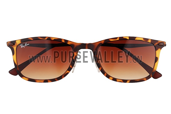 Ray Ban New Wayfarer Light-Ray Tortoise Frame Brown Lenses Sunglasses 308178