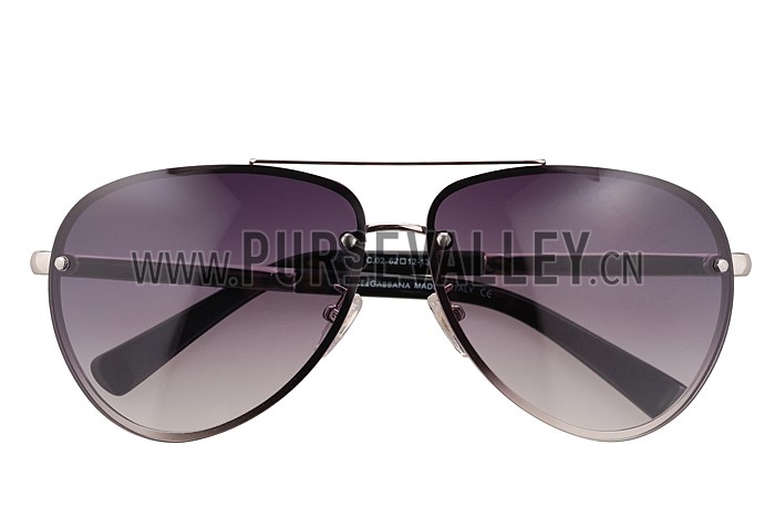 Dolce and Gabbana Pilot Silver Frame Sunglasses 308196