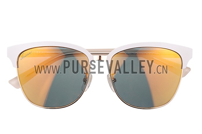 Gucci Cat Eye Gold Frame Sunglasses 308200