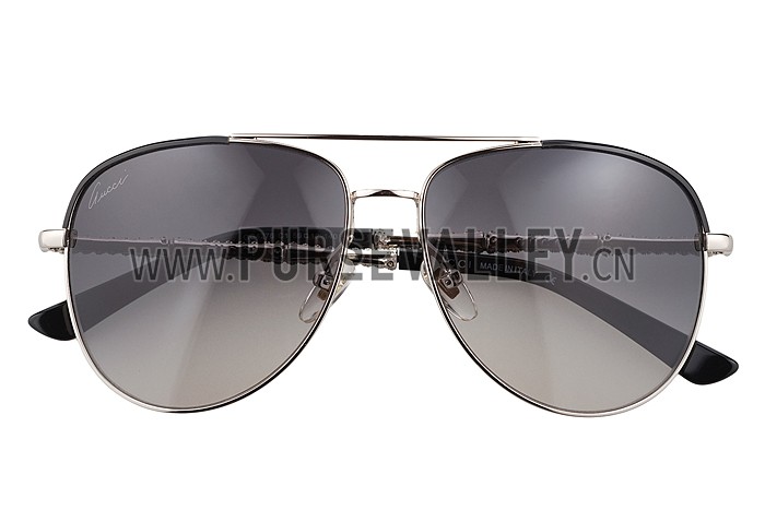 Gucci Ultra-light Aviator White Frame Sunglasses 308207