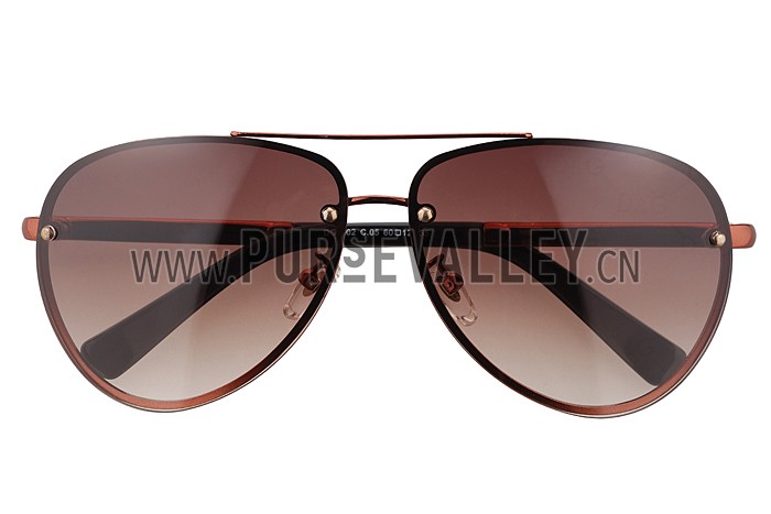 Dolce and Gabbana Pilot Brown Frame Sunglasses 308193