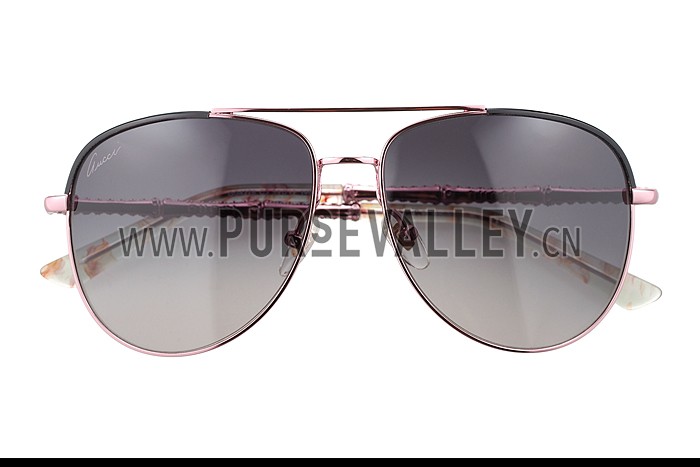 Gucci Ultra-light Aviator Pink Frame Sunglasses 308205