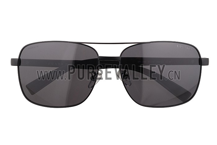 Prada Square Linea Rossa Logo Black Frame Sunglasses 308218