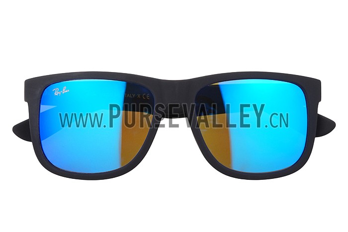 Ray Ban Justin Black Frame Blue Lenses Sunglasses 308231
