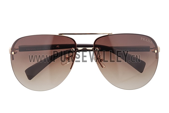 Prada Sporty Linea Rossa Logo Brown Temples Sunglasses 308214