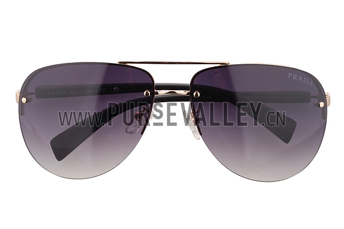Prada Sporty Linea Rossa Logo Gold Frame Sunglasses 308215