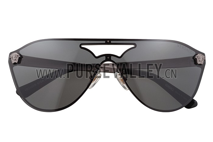 Versace Medusa Aviator Light Grey Lenses Grey Temples Sunglasses 308247