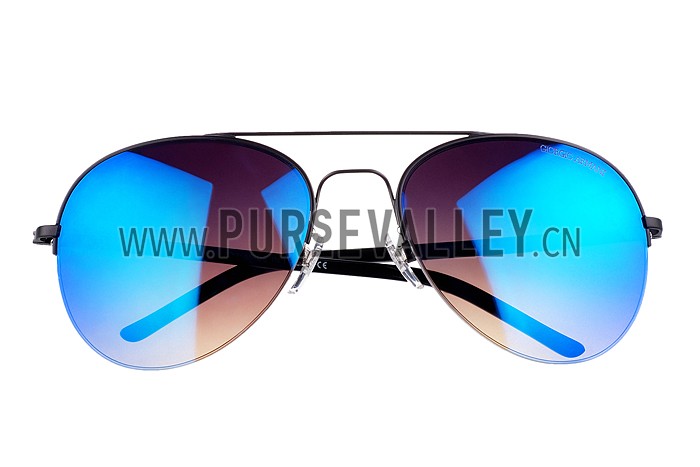 Giorgio Armani Aviator Blue Lens Sunglasses 307870
