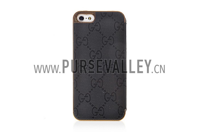 Gucci Black Wallet Case for iPhone 5 607718