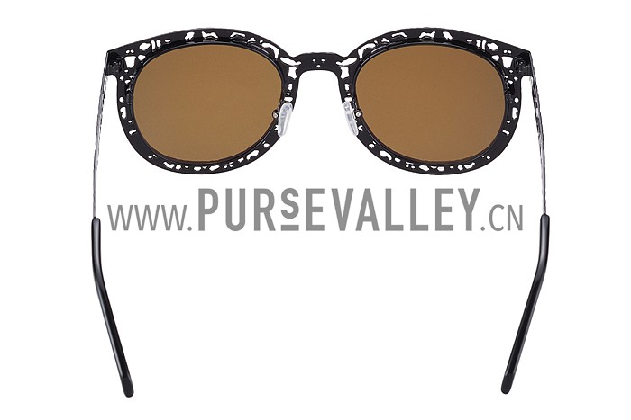 Karen Walker Fantastique Mirror Black Orange Lens Sunglasses 307759