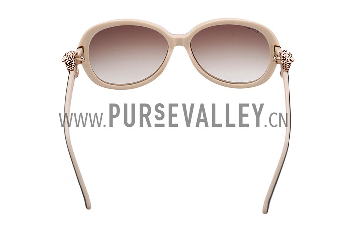 Cartier Panthere Decor Jewelry Beige Sunglasses 307782