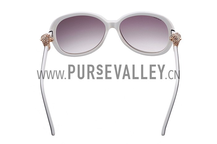 Cartier Panthere Decor Jewelry White Sunglasses 307783