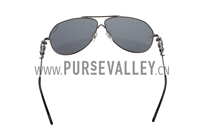 Cartier Wild Panthere Aviator Chrome Sunglasses 307800
