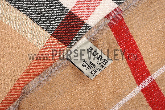 Burberry Heritage Check Camel Scarf 607897