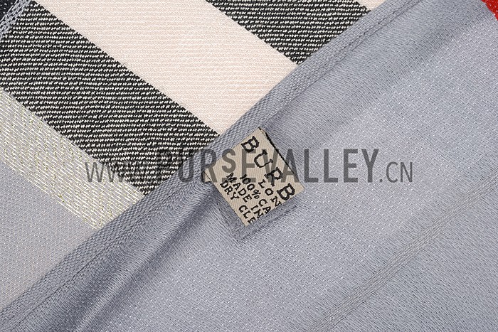 Burberry Heritage Check Grey Scarf 607899