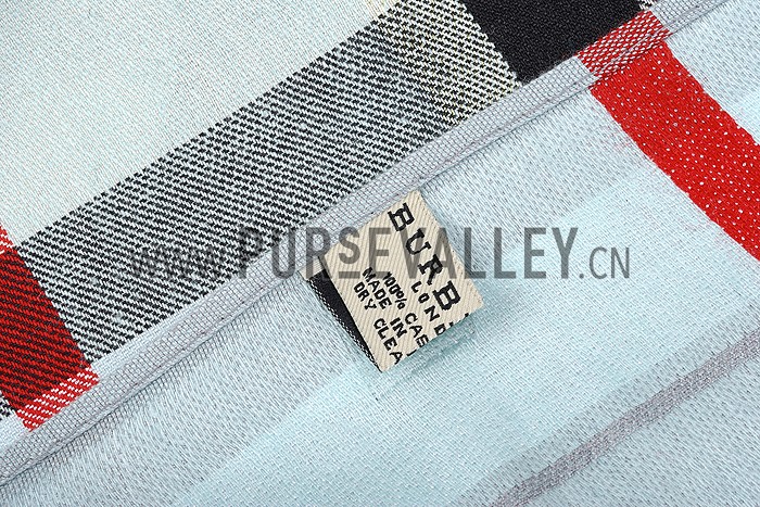 Burberry Heritage Check Light Grey Scarf 607901