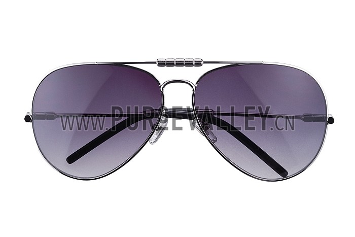 Gucci Aviator Silver Sunglasses 307823