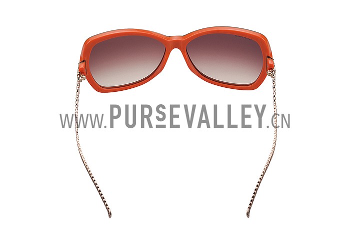 Hermes Chain Motif Orange Sunglasses 307836