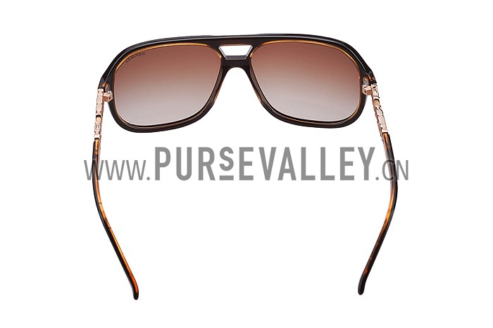 Hermes Aviator With Hermes Logo Brown Sunglasses 307851