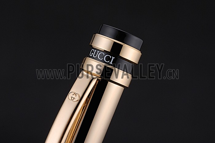 Gucci Gold Rimmed Gold Ballpoint Pend 622784