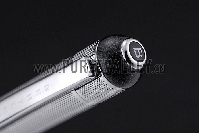 Bentley Silver Tip And Upper Body Black Ballpoint Pen 622789